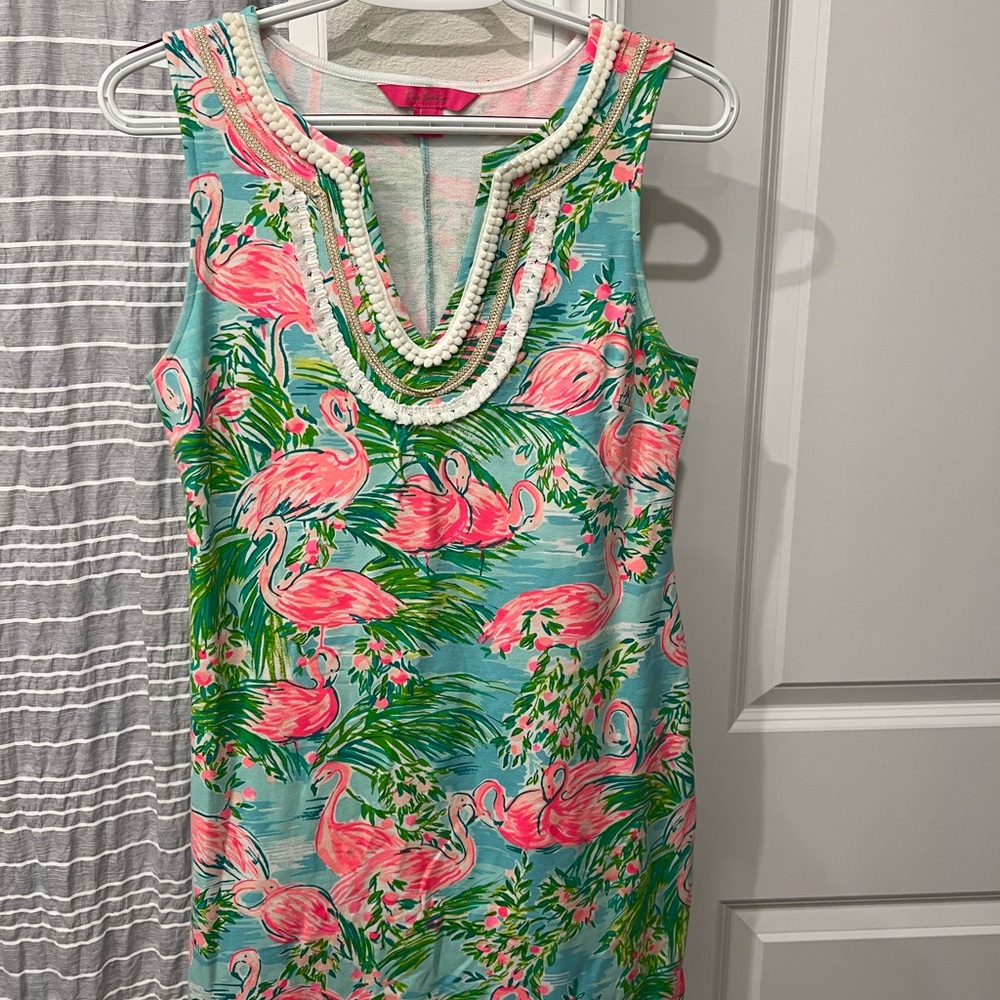 Lilly Pulitzer Pink and Green Patterned Dress